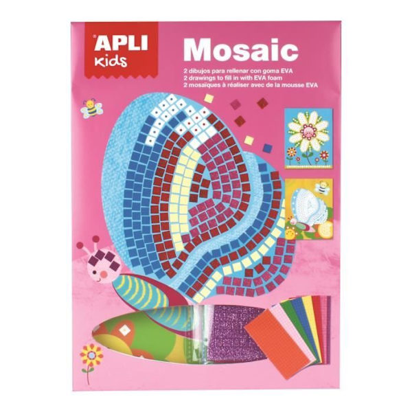 Mosaikset i skum - APLI - Vår - Lekfull - Enkelt att använda - För barn 4-8 år