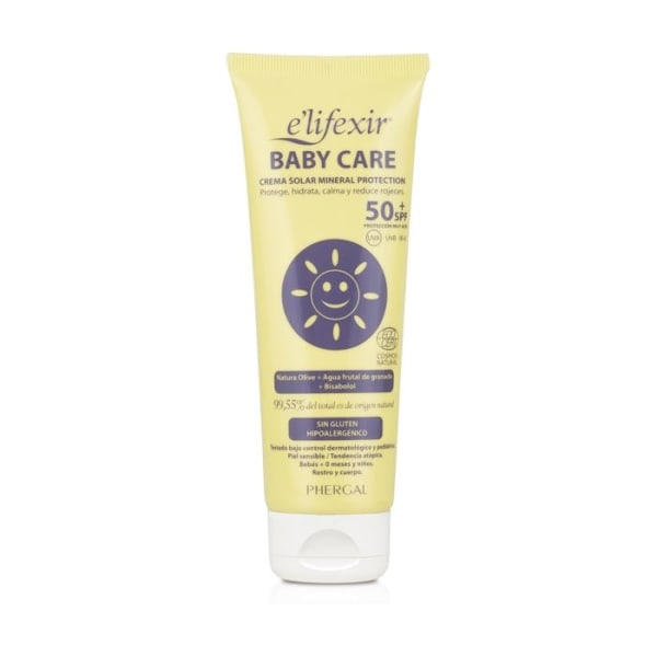 Solkräm - ELIFEXIR - BABY CARE - 100 ml - Index 50+ - Hypoallergenisk