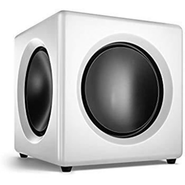 Aktiv subwoofer - Wavemaster - Fusion - 125W RMS - Matt vit - Klass D förstärkare