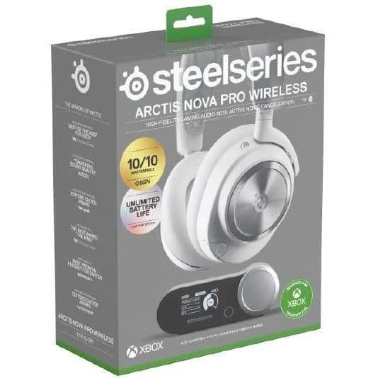 Trådlöst spelheadset - STEELSERIES - Arctis Nova Pro X - Vit vitt och grått