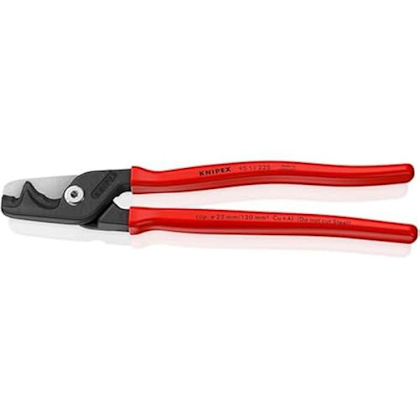 KNIPEX 95 11 225 Stepcut XL Kabelskärare - Mantlad i polerad plast