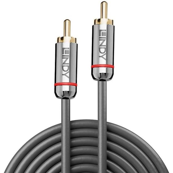 Digital ljudkabel (koaxial) - LINDY - Cromo Line - Guldpläterade kontakter - 1m Antracit