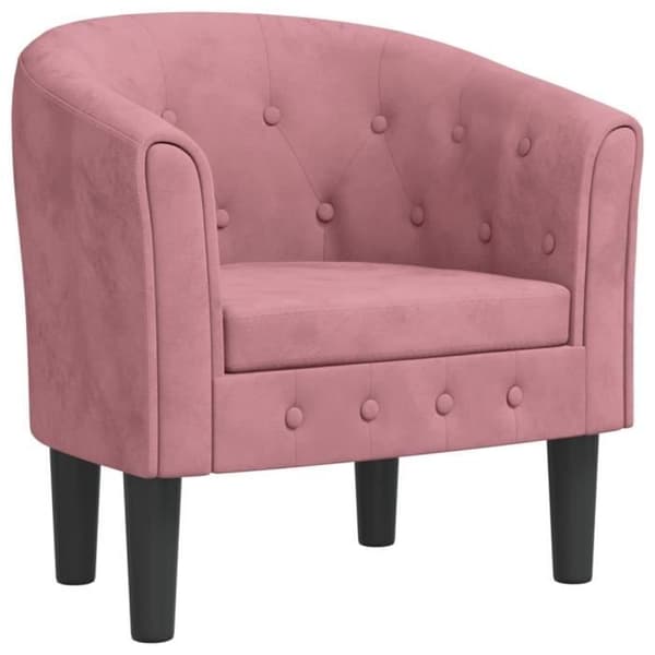 vidaXL Fåtölj cabriolet rosa sammet 356474