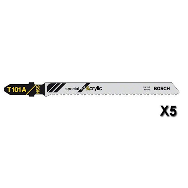 Sticksågblad för akryl - BOSCH - T101A - 100mm - Högkvalitativt snabbstål