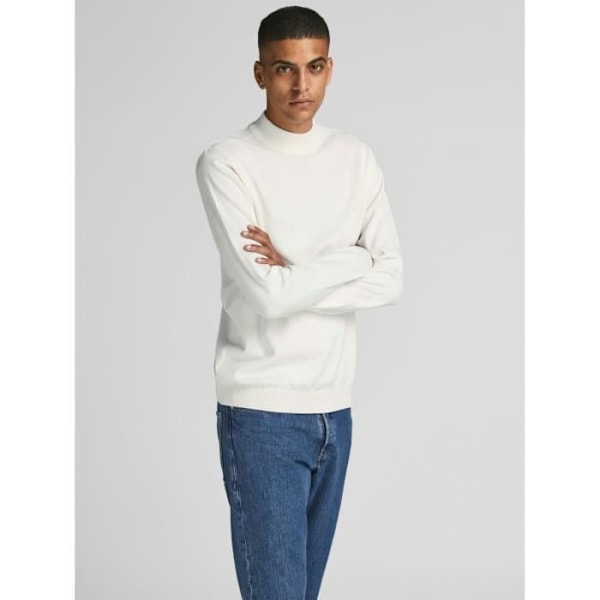 Pullover - Jack & Jones - Basic - Hög krage - Vit - Man Vit jag