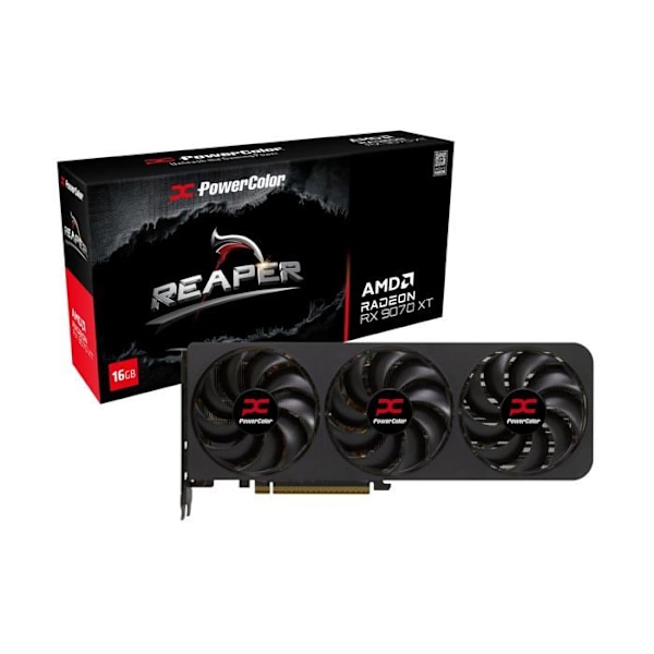 Grafikkort - PowerColor - Reaper - AMD Radeon RX 9070 XT - 16 GB - PCI Express 4.0 x16