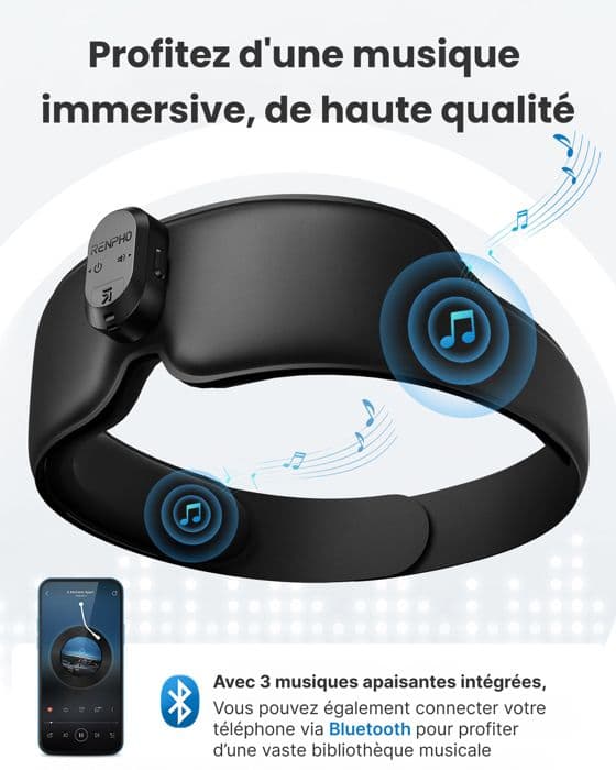RENPHO - Sömnmask Eyesnooze - Aromaterapi - Bluetooth - Svart Svart