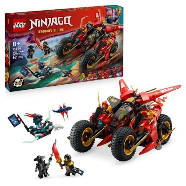 LEGO NINJAGO 71844 Ninjornas Stridsfordon - Byggset för pojkar från 8 år Flerfärgad