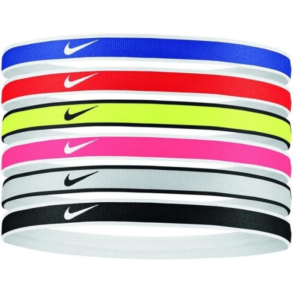 Paket med 6 st Nike Swoosh hårslipsar - flerfärgad - TU