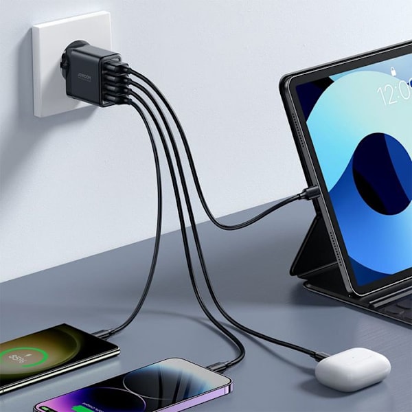 Laddare 4x USB, 4,8A, 24W - JoyRoom (JR-TCN03) - Svart