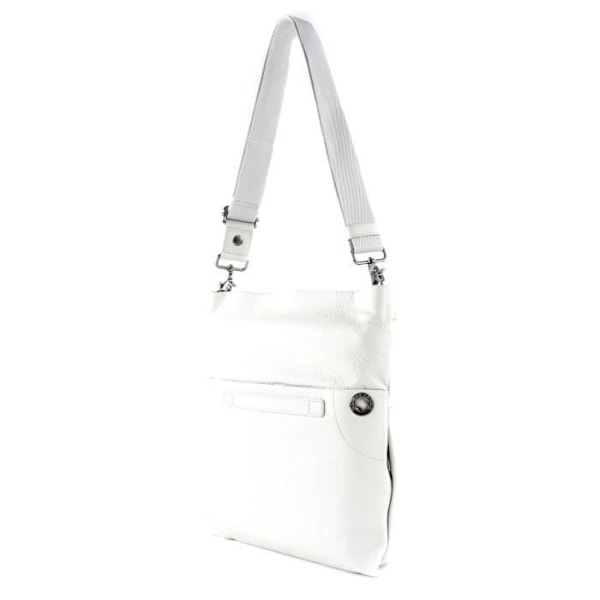 Axelväska - MANDARINA DUCK - M Mist - Mjuk läder - Dimensioner 33x36x3 cm - Vikt 700 g Vit