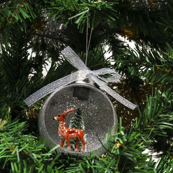 Lysande ornament WERKA PRO Glittrande ren Orange glitter