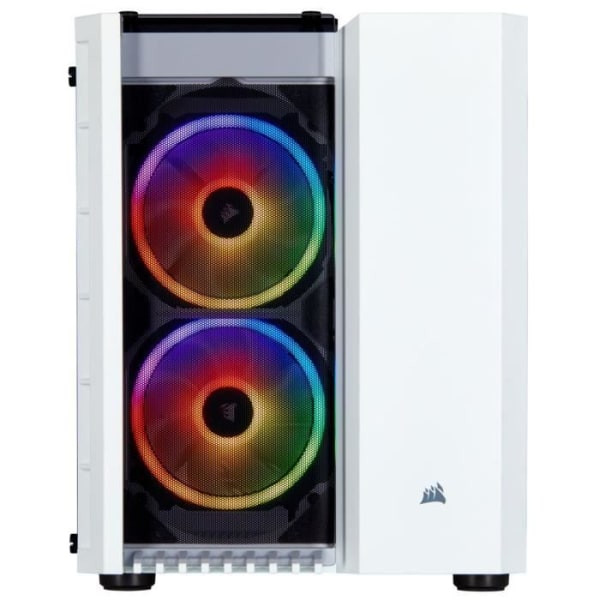 CORSAIR Crystal Series 280X RGB härdat glas Micro ATX-fodral - vit (CC-9011137-WW)