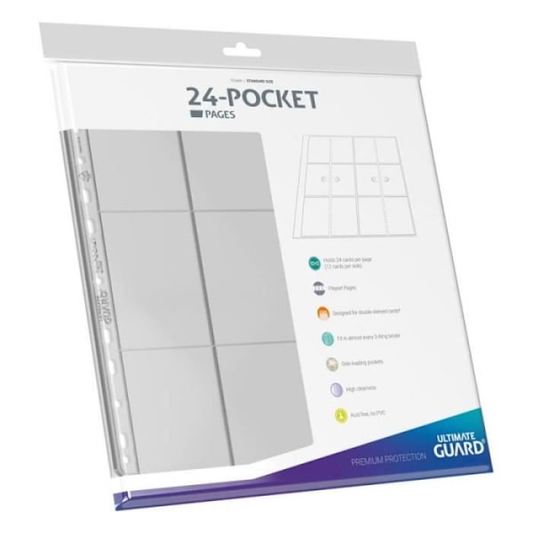 Ultimate Guard QuadRow 24 Pocket Side Loading Pages Clear (10) - UGD011321