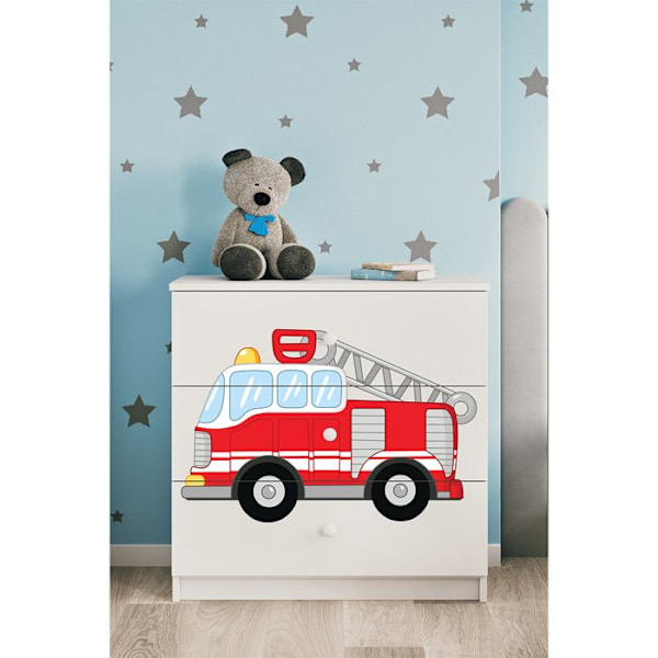 Kocot Kids byrå babydreams vit Brandmän - 5903282037229 Vit