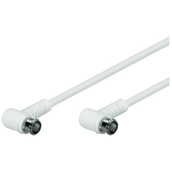 Goobay 67341 anslutningskabel [1x F med snabbkoppling - 1x F med snabbkoppling] 1,50 m vit