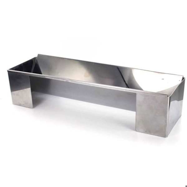 Vedform - Rostfritt stål - 31x10 cm - Triangulär - Värmebeständig - Grå färg Grå
