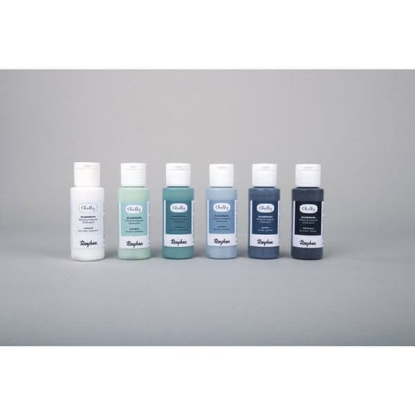 Chalky paint-chalk kit - 6 blå färger - 60 ml Blå