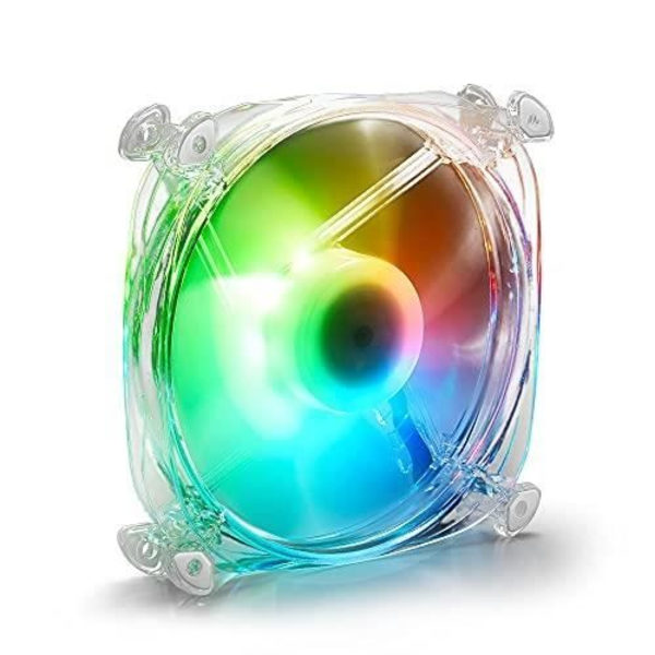 Fläkt - SHARKOON - Shark Disc PWM RGB - 120 x 120 x 25 mm - 82,35 m³/h Transparent