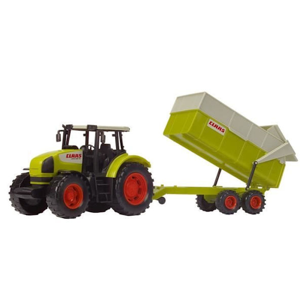 Traktor med släp CLAAS - DICKIE TOYS - 57cm - fria hjul Flerfärgad