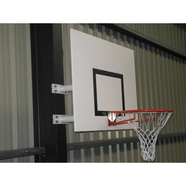 Väggmonterad basketkorg fast höjd rektangulär Sporti Vit