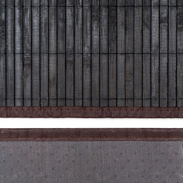 Relaxdays Badrug Bambu 100 x 80 cm Dusch Storlekar olika Antislip, svart 4 färger