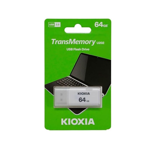 KIOXIA 64GB U202 USB 2.0-nyckel - Vit - Flashminne - USB 2.0