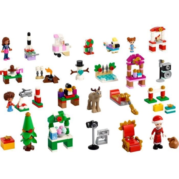 LEGO Friends 41706 adventskalender 2022, leksak och minifigurer, julklapp till barn Flerfärgad