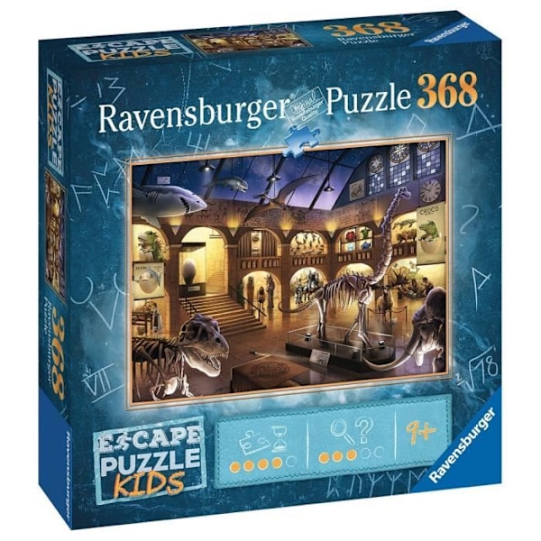Escape puzzle Kids - En natt på museet - Ravensburger - Pussel Escape Game 368 bitar - Från 9 år Grön