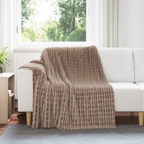 Täckning - VIDAXL - Lot 6 - Kamel - 200 x 150 cm - Polyesterfleece Kamel