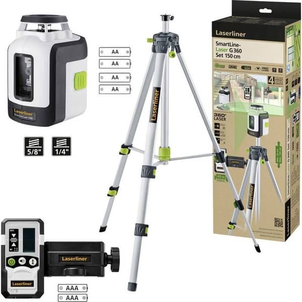 Laserliner SmartLine-Laser G360 Set 150cm Laser med linjer 360°