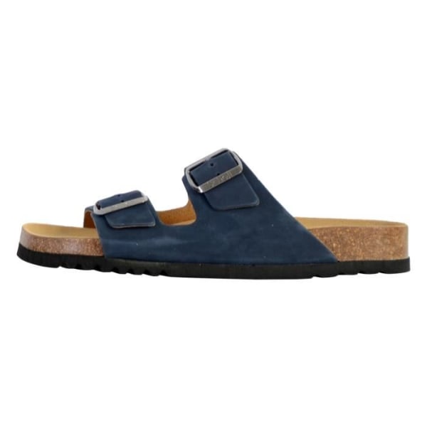 Scholl Julien Marinblå sandaler för män - Läder - Åtdragningsspänne - Exceptionell komfort marinblå 42