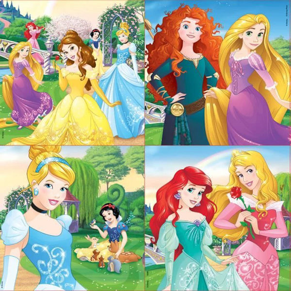 4 progressiva pussel - EDUCA - Disney Princess Progressive Puzzles Case (12-16-20-25) Flerfärgad