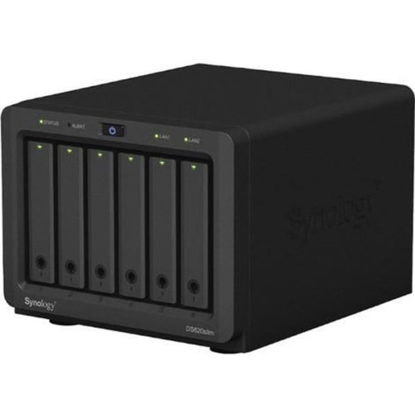 SYNOLOGI - Lagringsserver (NAS) - DS620slim - 6 fack - Intel Celeron J3355-processor - 2 GB DDR3L RAM - Bare väska