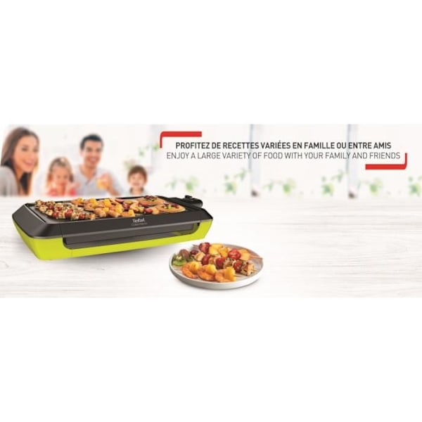 TEFAL CB660301 Colormania Electric plancha, Effekt 2000 W, Justerbar termostat, Upp till 6 till 8 personer, Non-stick beläggning Grön