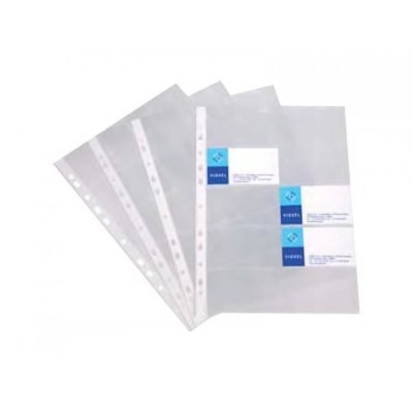 Perforerade fickor för visitkort - VIQUEL - A4 - Transparent - 10 fack - PP 100 m Transparent