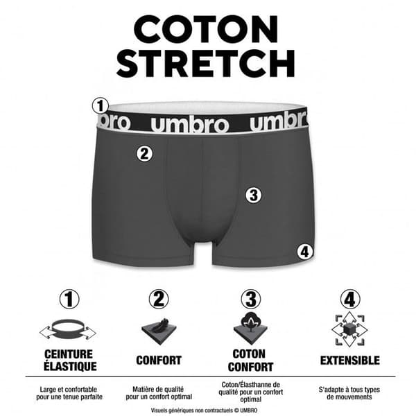 Umbro Boxers för Herr - Svart (4-pack) Svart jag