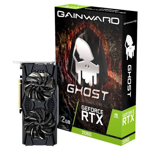 Grafikkort - Gainward - GeForce RTX 2060 Ghost - 12 GB GDDR6 - DVI/HDMI/DisplayPort - PCI Express