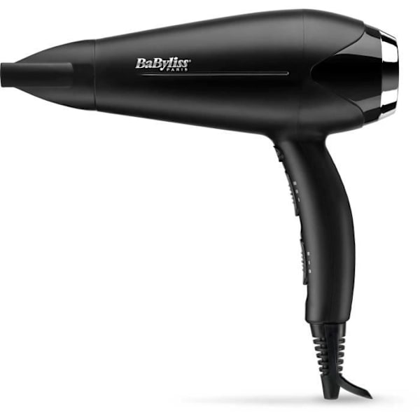 Hårtork - BaByliss - D572DE Turbo Smooth 2200 med jonisk och keramisk teknologi Svart