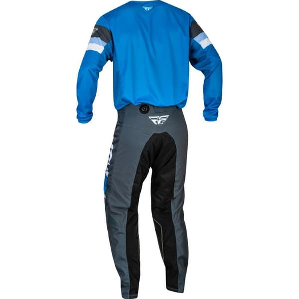 Barn motocrossbyxor Fly Racing Kinetic - grå/kole/vit grå/kolfärgad/vit 22 USA