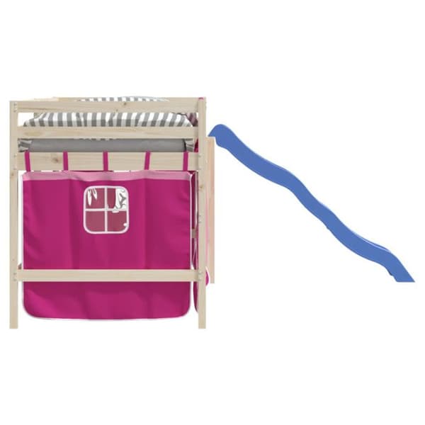 Rullgardiner för loftsäng rosa polyester Ros