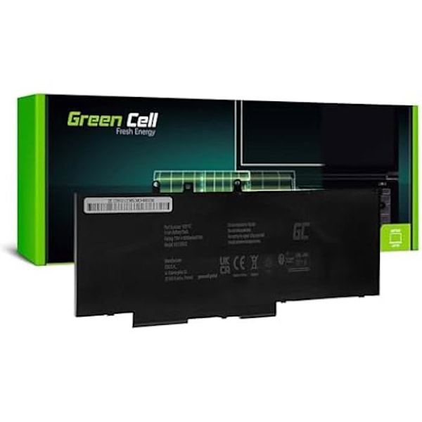 Batteri för Bärbar Dator - Green Cell - 93FTF GJKNX - 6000 mAh - Li-polymer - Kompatibel med Dell Latitude