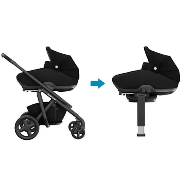 Säkerhetsbalkong MAXI COSI Jade, Grupp 0, Isofix, i-Size, med reducering, Essential Black Essential Black