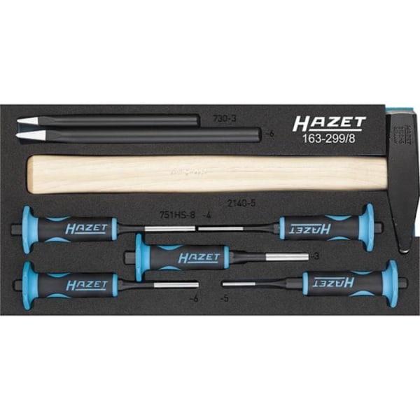 Pinnstanssats - HAZET - 163-299-8 - 8 delar - (1-3)