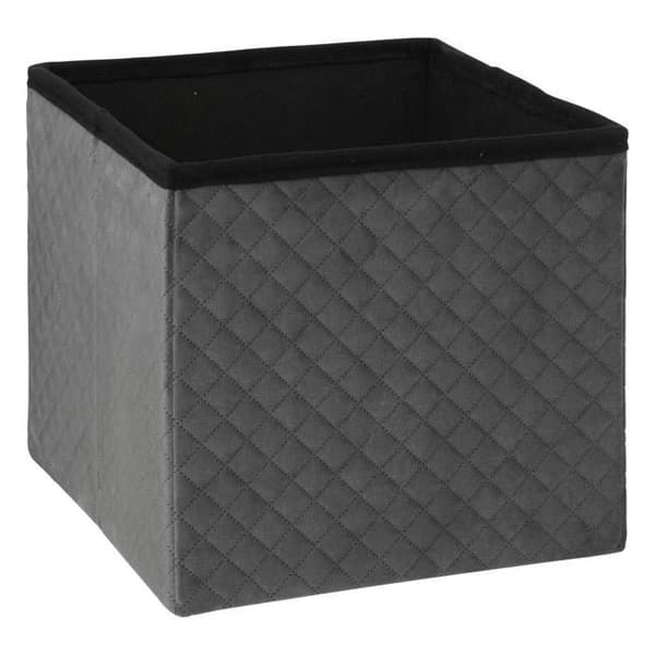 Fällbar pouf 31x31cm "Mix N' Modul" grå sammet - 5 five simply smart Grå