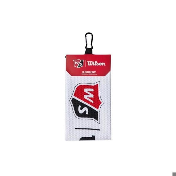 Golfhandduk - Wilson Staff - Tri Fold - Mikrofiber - Tvättbar - Vit färg vit