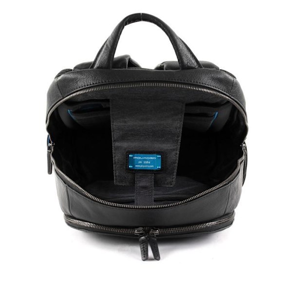 Ryggsäck - PIQUADRO - Black Square - Läder - Svart - 40x29x12 cm - Unisex svart