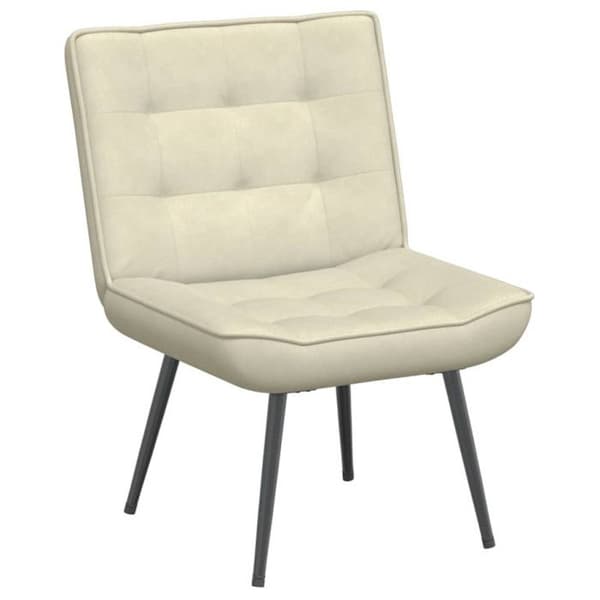 Avkopplingsstol - Kräm - Sammet - 1 plats - samtida design grädde