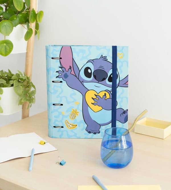 A4 mapp - Disney - Stitch Tropical - 4 ringar - Elastisk - 32x27,5 cm