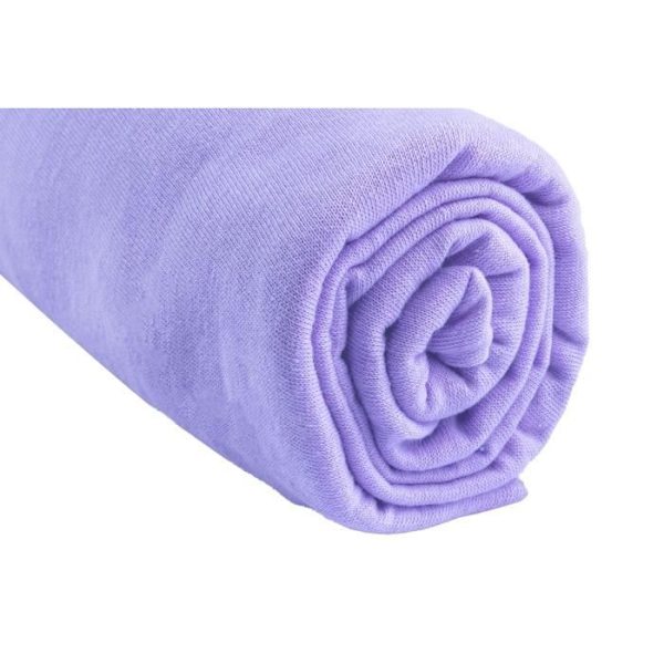 Set med 3 st bomullsjerseys påsydda lakan 70x140 för flickor - EASY DORT - Liten flickpack - Rosa, vit, lila rosa, vit, parma